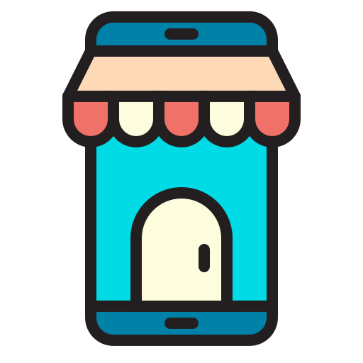 Online store Generic Outline Color icon