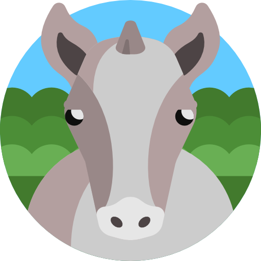 burro Detailed Flat Circular Flat icono