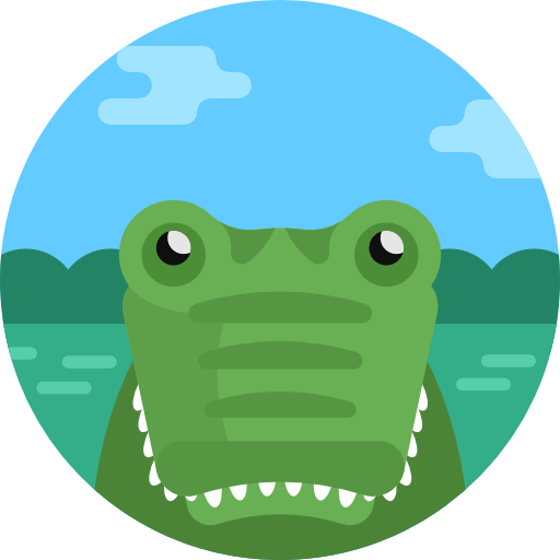 Crocodile Detailed Flat Circular Flat icon
