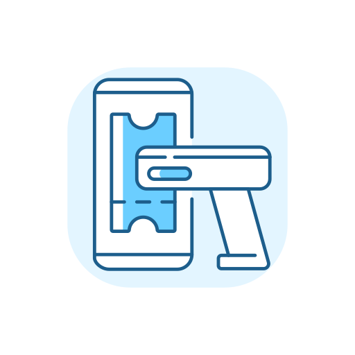 Ticket scanning Generic Rounded Shapes icon