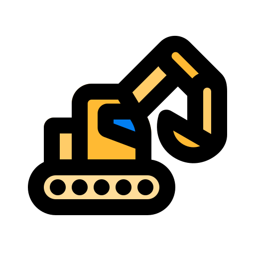 掘削機 Generic Outline Color icon