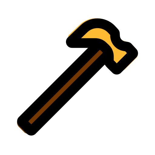 hammer Generic Outline Color icon