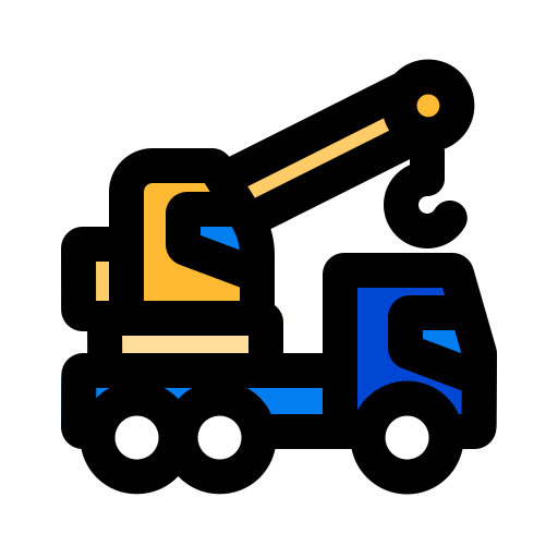 クレーン車 Generic Outline Color icon