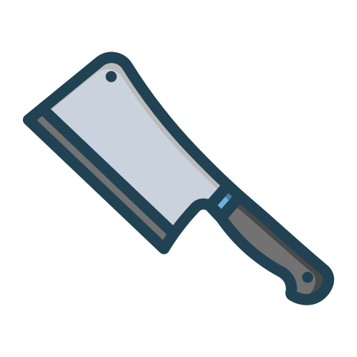 coltello da macellaio Generic Outline Color icona