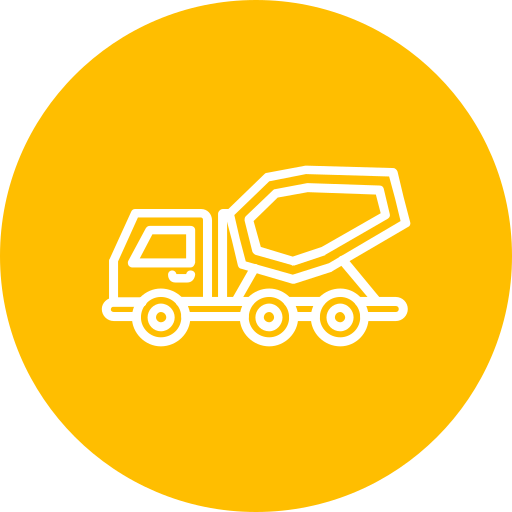 Concrete truck Generic Circular icon