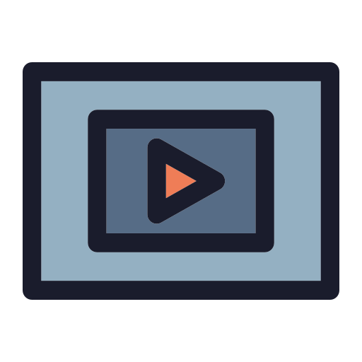 videoplayer Generic Outline Color icon