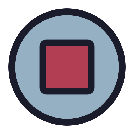 pulsante di arresto Generic Outline Color icona
