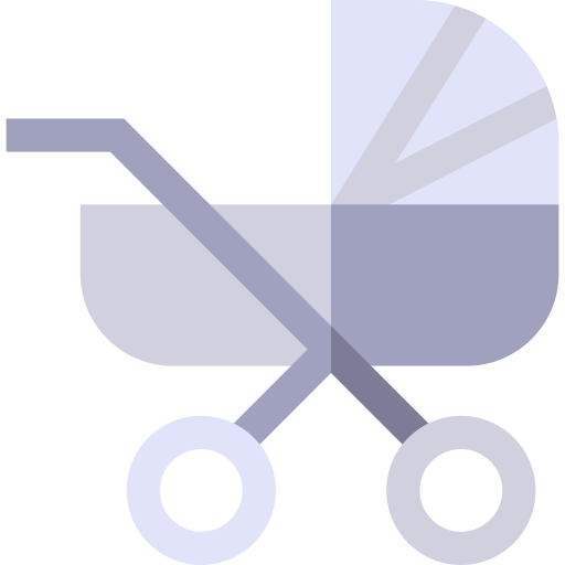 Stroller Basic Straight Flat icon