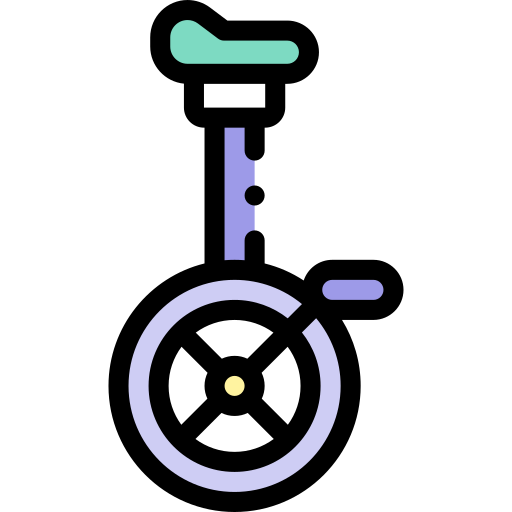 Unicycle Detailed Rounded Lineal color icon
