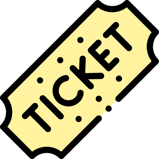 티켓 Detailed Rounded Lineal color icon