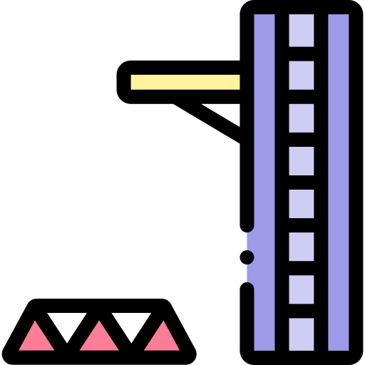 트램펄린 Detailed Rounded Lineal color icon