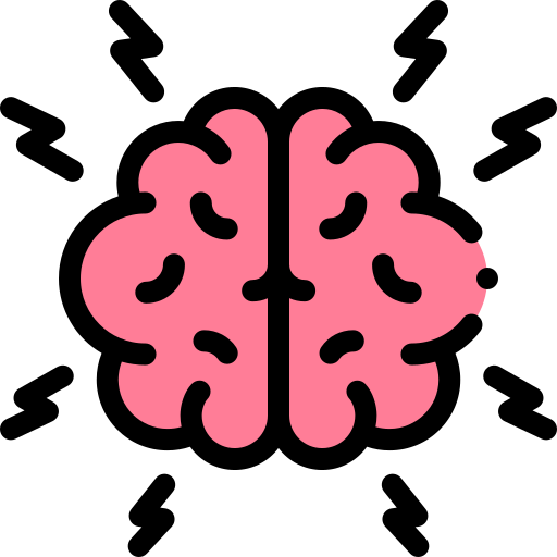 뇌 Detailed Rounded Lineal color icon
