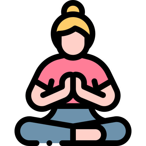 meditation Detailed Rounded Lineal color icon