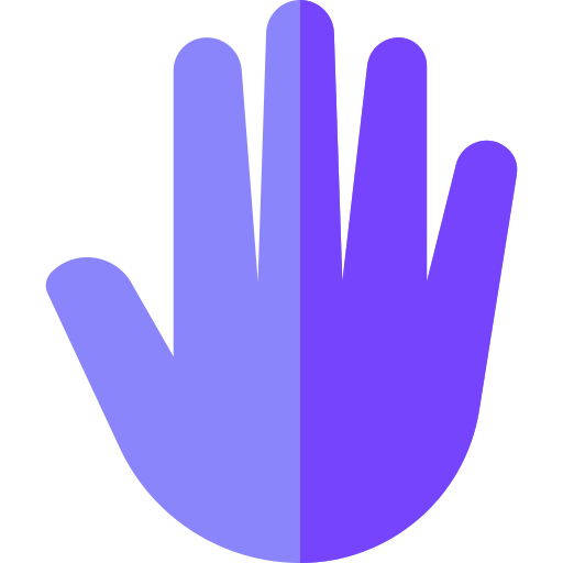 hand Basic Rounded Flat icoon