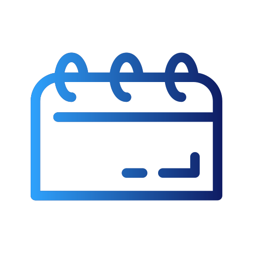calendrier Generic Gradient Icône