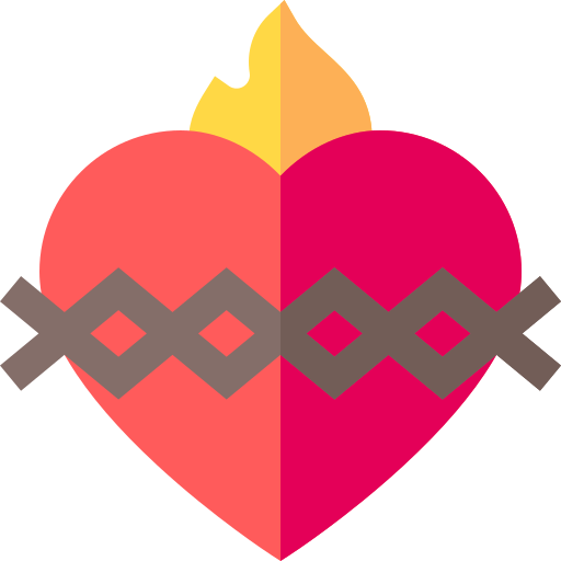 sagrado corazón Basic Straight Flat icono
