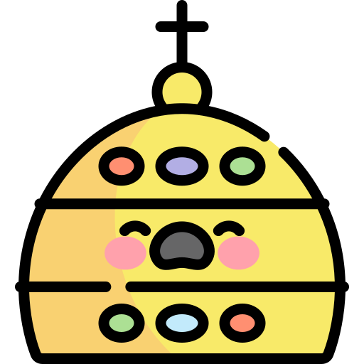 tiara Kawaii Lineal color ikona