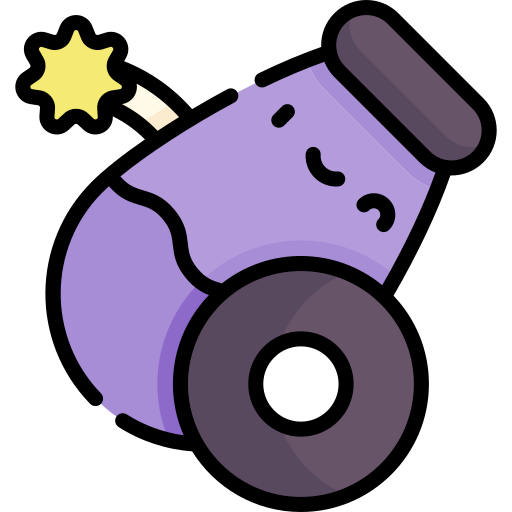 Cannon Kawaii Lineal color icon