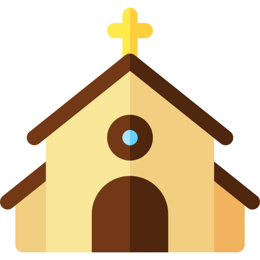 kościół Basic Rounded Flat ikona