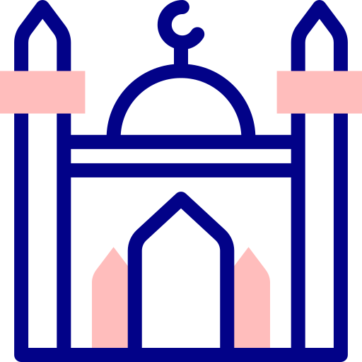 사원 Detailed Mixed Lineal color icon