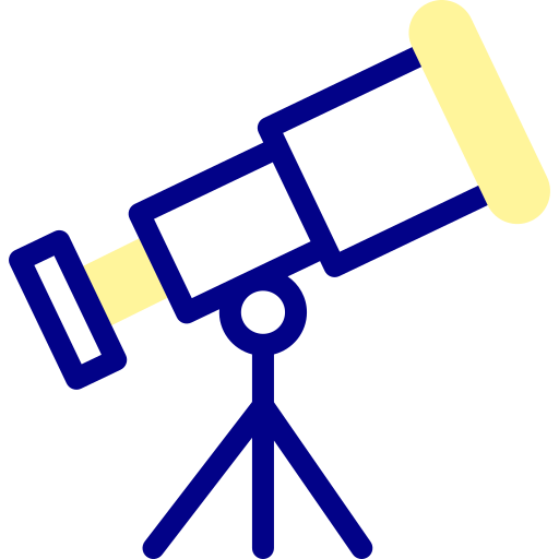 望遠鏡 Detailed Mixed Lineal color icon