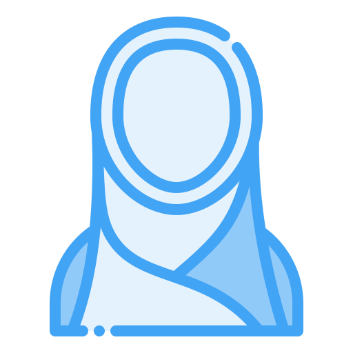 イスラム教徒の女性 Generic Blue icon