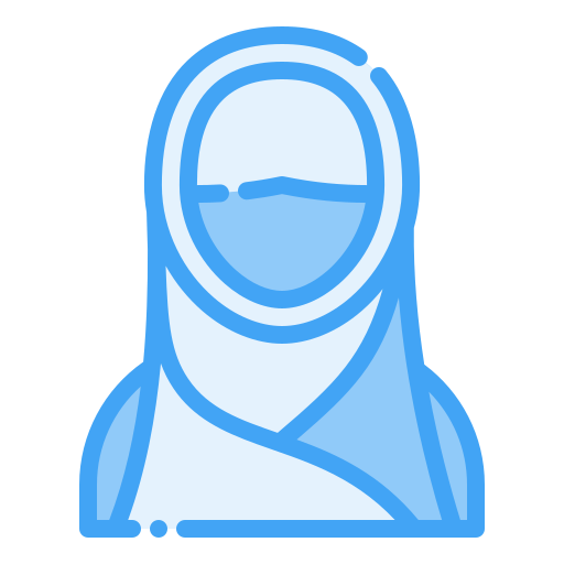 femme musulmane Generic Blue Icône