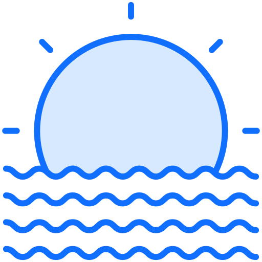 puesta de sol Generic Blue icono