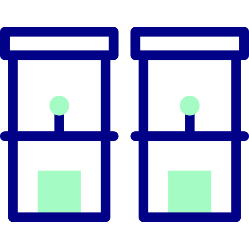 아케이드 기계 Detailed Mixed Lineal color icon