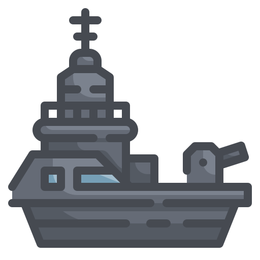 Военный корабль Wanicon Lineal Color иконка