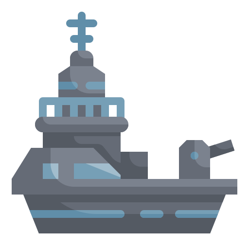 Военный корабль Wanicon Flat иконка