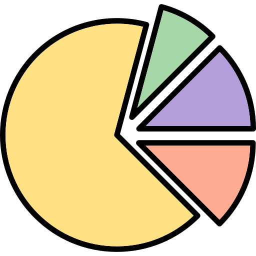 Pie cart Generic Outline Color icon