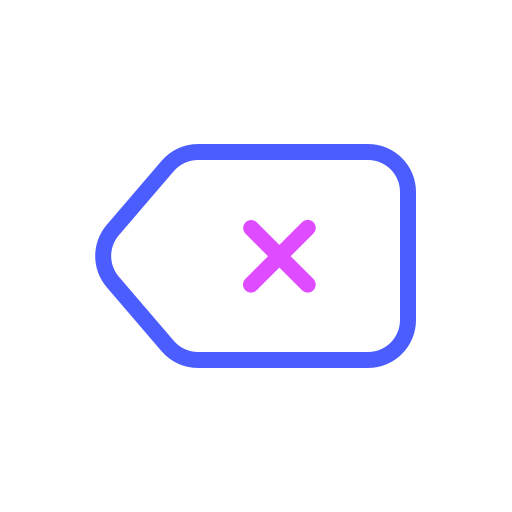 バックスペース Generic Outline Color icon
