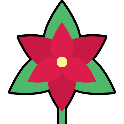 flor de pascua Generic Outline Color icono