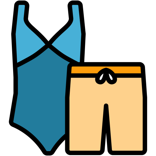 trajes de baño Generic Outline Color icono