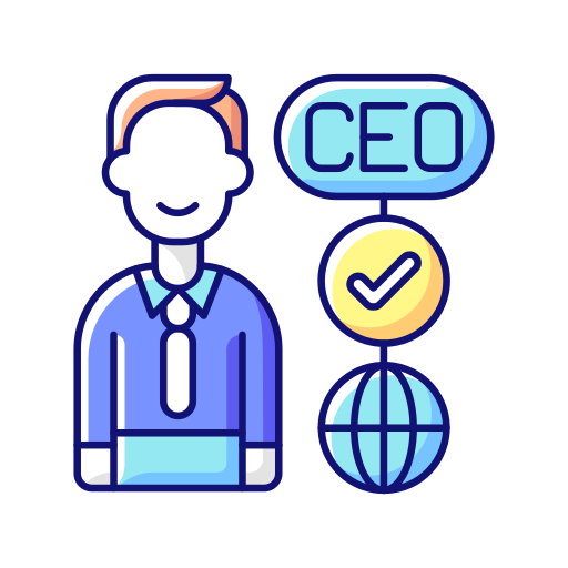 ceo Generic Thin Outline Color Ícone