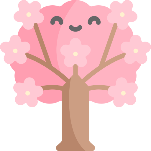 Cherry blossom Kawaii Flat icon