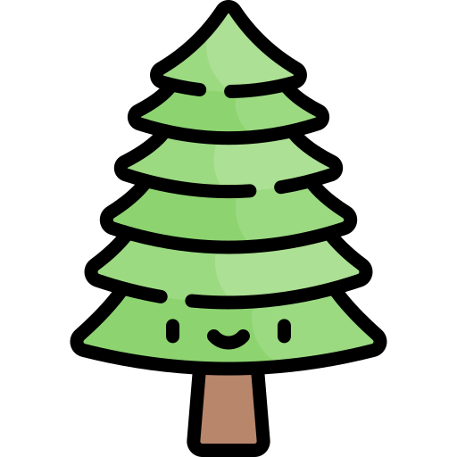 Pine Kawaii Lineal color icon