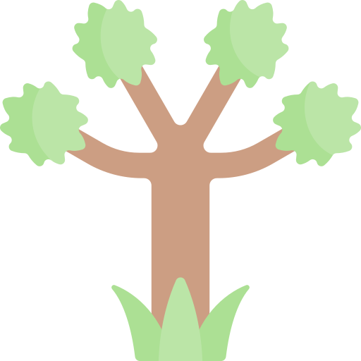 Дерево Джошуа Kawaii Flat иконка
