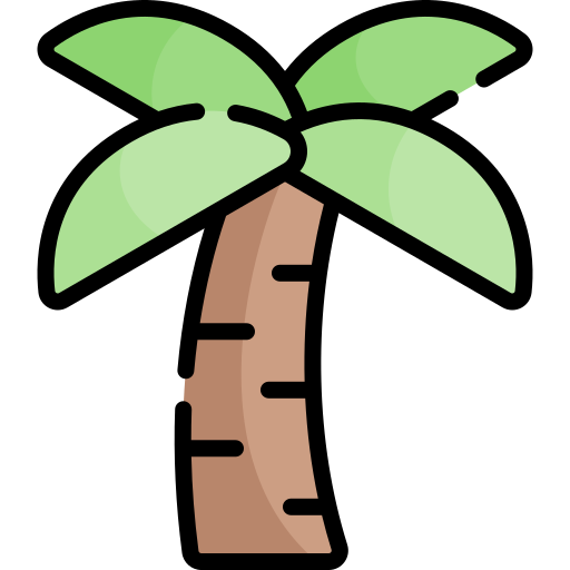 Palm Kawaii Lineal color icon