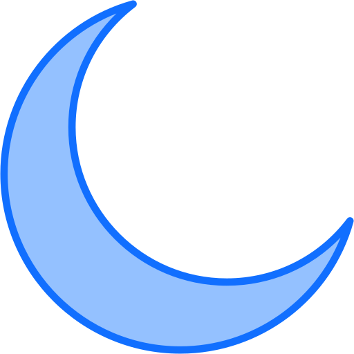 luna creciente Generic Blue icono