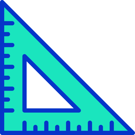 Triangular ruler Generic Fill & Lineal icon