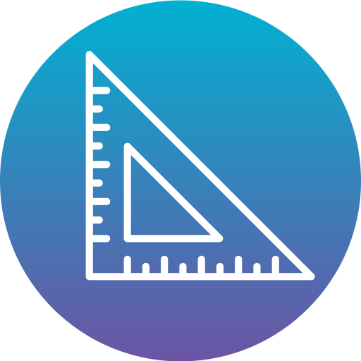 Треугольная линейка Generic Flat Gradient иконка