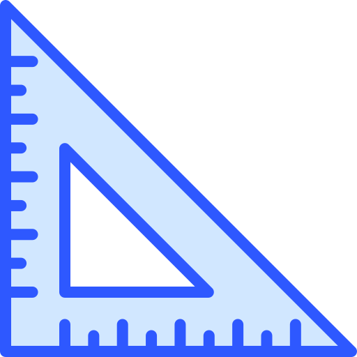 règle triangulaire Generic Blue Icône