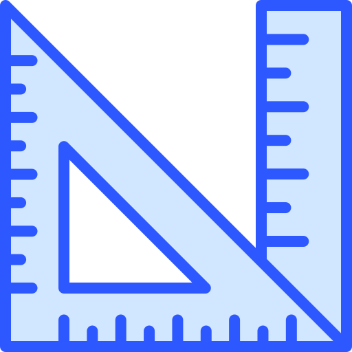 Треугольная линейка Generic Blue иконка
