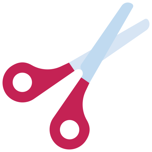 Scissor tool Juicy Fish Flat icon