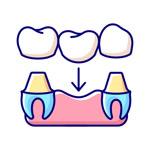 Dental crown Generic Thin Outline Color icon