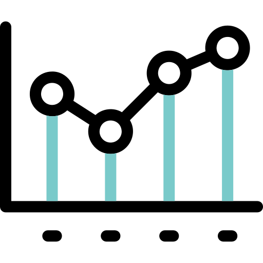 折れ線グラフ Basic Accent Outline icon