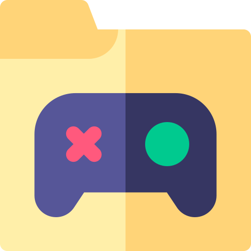 cartella del gioco Basic Rounded Flat icona
