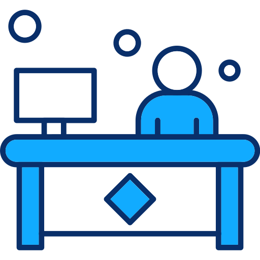 scrivania da ufficio Generic Blue icona